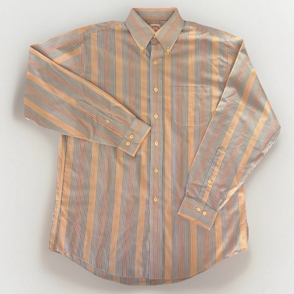 Brooks Brothers 346 Non-Iron Long Sleeve Shirt Men's Size M Colorful Stripes